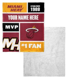 OFFICIAL NBA Colorblock Silk Sherpa Blanket - Heat