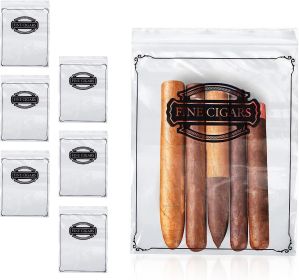 Fine Cigars Plastic Cigar Bags Pack of 100; Clear 8 x 10